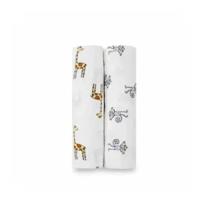 Shop All | aden + anais Muslin Swaddles - Jungle Jam - 2 Pack - CaringForTots - Professional Baby and Children's Products | Caring for Growth, Caring for Every Moment