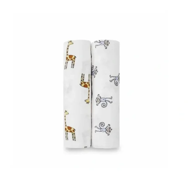 Shop All | aden + anais Muslin Swaddles - Jungle Jam - 2 Pack - CaringForTots - Professional Baby and Children's Products | Caring for Growth, Caring for Every Moment