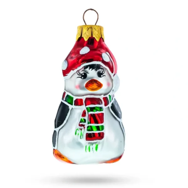 Shop All | Adorable Penguin With Scarf And Hat Glass Christmas Ornament - CaringForTots - Professional Baby and Children's Products | Caring for Growth, Caring for Every Moment