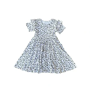 Shop All | Allie Leopard Bamboo Ruffle Spin Dress - CaringForTots - Professional Baby and Children's Products | Caring for Growth, Caring for Every Moment