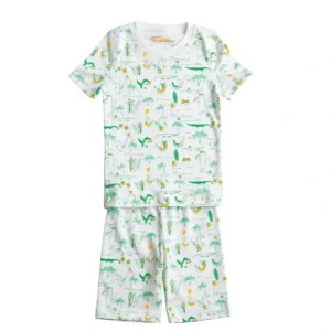 Shop All | Alligators On Holiday Summer Pajamas - CaringForTots - Professional Baby and Children's Products | Caring for Growth, Caring for Every Moment
