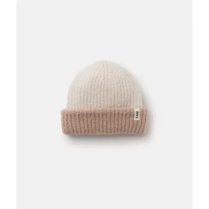 Shop All | 7 A.M. Fuzzy 2-Tone Ribbed Beanie - Pecan Ecru - CaringForTots - Professional Baby and Children's Products | Caring for Growth, Caring for Every Moment
