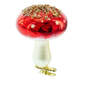 Shop All | Amanita Mushroom Whimsical - Blown Glass Christmas Ornament - CaringForTots - Professional Baby and Children's Products | Caring for Growth, Caring for Every Moment