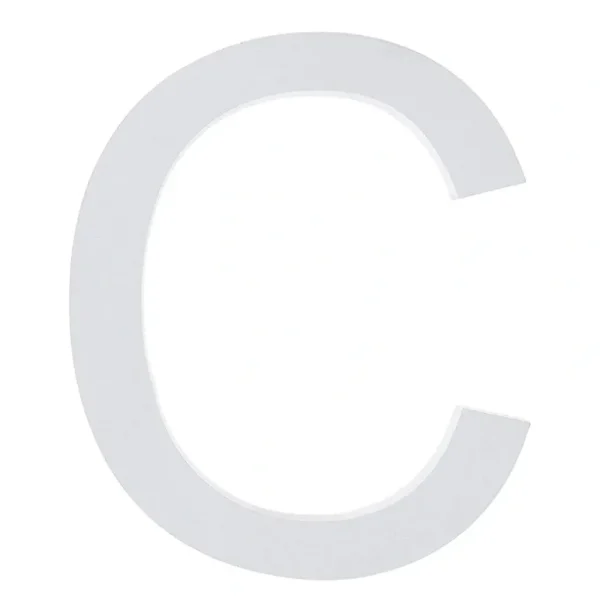 Shop All | Arial Font White Painted Mdf Wood Letter C (6 Inches) - CaringForTots - Professional Baby and Children's Products | Caring for Growth, Caring for Every Moment