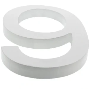 Shop All | Arial Font White Painted Mdf Wood Number 9 (nine) 6 Inches - CaringForTots - Professional Baby and Children's Products | Caring for Growth, Caring for Every Moment