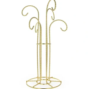 Shop All | 6 Arm Gold Tone Twisted Brass Metal 6 Ornaments Stand 12 Inches - CaringForTots - Professional Baby and Children's Products | Caring for Growth, Caring for Every Moment