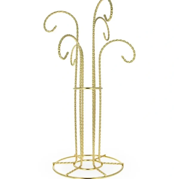 Shop All | 6 Arm Gold Tone Twisted Brass Metal 6 Ornaments Stand 12 Inches - CaringForTots - Professional Baby and Children's Products | Caring for Growth, Caring for Every Moment