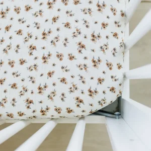 Shop All | Autumn Bloom Muslin Crib Sheet - CaringForTots - Professional Baby and Children's Products | Caring for Growth, Caring for Every Moment