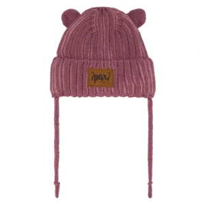 Shop All | Baby Knit Hat With Ears Mauve - CaringForTots - Professional Baby and Children's Products | Caring for Growth, Caring for Every Moment