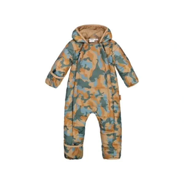 Shop All | Baby Mid-season Quilted One Piece Beige Printed Camo Dinos - CaringForTots - Professional Baby and Children's Products | Caring for Growth, Caring for Every Moment