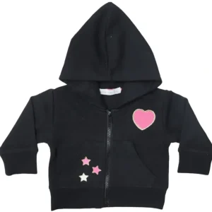 Shop All | Baby Zip Hoodie - Glitter Patches - CaringForTots - Professional Baby and Children's Products | Caring for Growth, Caring for Every Moment