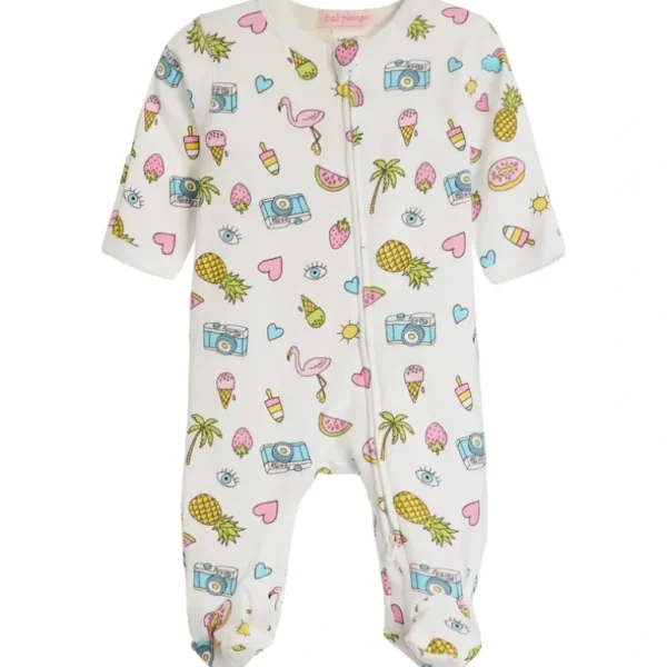 Shop All | Baby Zipper Footie - Doodle - CaringForTots - Professional Baby and Children's Products | Caring for Growth, Caring for Every Moment