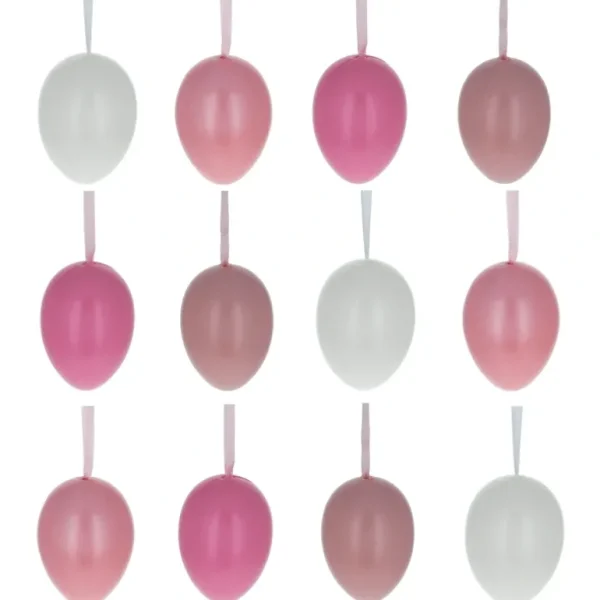 Shop All | Bag Of 12 Pastel Rose Plastic Easter Egg Ornaments 2.35 Inches - CaringForTots - Professional Baby and Children's Products | Caring for Growth, Caring for Every Moment