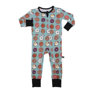 Shop All | Bagels Bamboo Long Sleeve Convertible Romper - CaringForTots - Professional Baby and Children's Products | Caring for Growth, Caring for Every Moment
