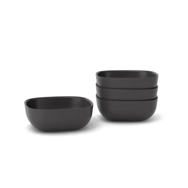 Shop All | Bamboo Cereal Bowl - 4 Piece Set - Black - CaringForTots - Professional Baby and Children's Products | Caring for Growth, Caring for Every Moment