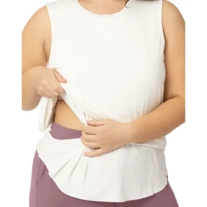 Shop All | Bamboo Maternity & Nursing Tank | White - CaringForTots - Professional Baby and Children's Products | Caring for Growth, Caring for Every Moment