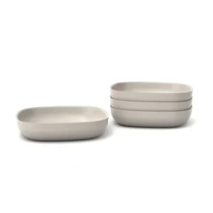 Shop All | Bamboo Pasta Bowl - 4 Piece Set - Stone - CaringForTots - Professional Baby and Children's Products | Caring for Growth, Caring for Every Moment