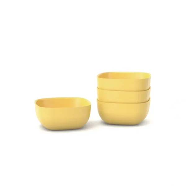 Shop All | Bamboo Small Bowl - 4 Piece Set - Lemon - CaringForTots - Professional Baby and Children's Products | Caring for Growth, Caring for Every Moment