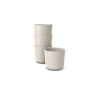 Shop All | Bamboo Small Cup - 4 Piece Set Stone - CaringForTots - Professional Baby and Children's Products | Caring for Growth, Caring for Every Moment