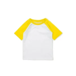 Shop All | Baseball Tee Short Sleeve - Yellow - CaringForTots - Professional Baby and Children's Products | Caring for Growth, Caring for Every Moment
