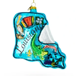 Shop All | Bayou Beauty: Louisiana State - Blown Glass Christmas Ornament - CaringForTots - Professional Baby and Children's Products | Caring for Growth, Caring for Every Moment
