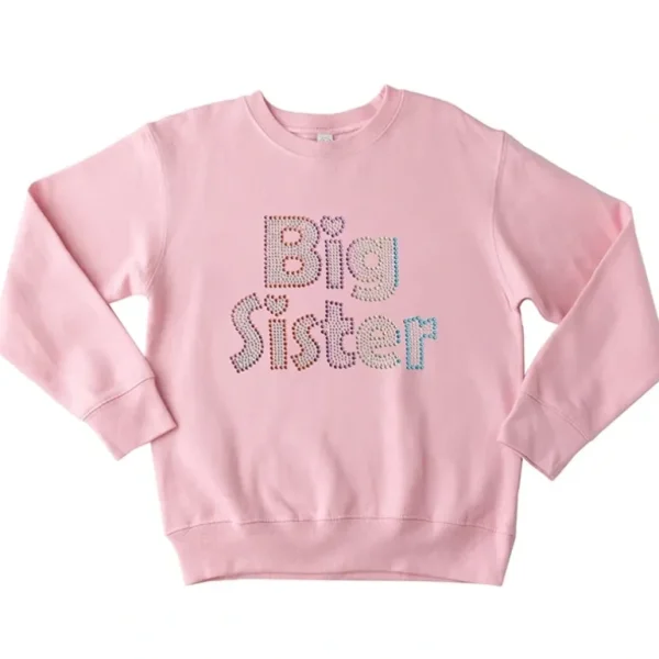 Shop All | Beaded Big Sister Sweatshirt - CaringForTots - Professional Baby and Children's Products | Caring for Growth, Caring for Every Moment