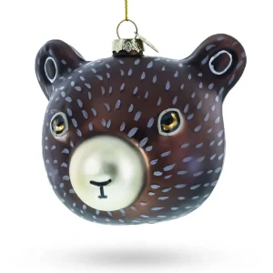 Shop All | Bear Head - Whimsical Blown Glass Christmas Ornament - CaringForTots - Professional Baby and Children's Products | Caring for Growth, Caring for Every Moment
