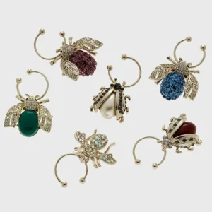 Shop All | Bedazzled Bee Wine Charms, Dark Jewel Tones - CaringForTots - Professional Baby and Children's Products | Caring for Growth, Caring for Every Moment