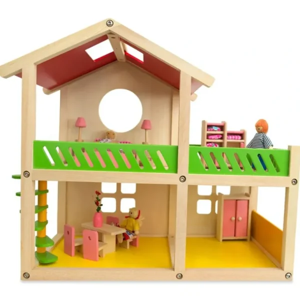 Shop All | 1 Bedroom Wooden Toy House 18.5 Inches - CaringForTots - Professional Baby and Children's Products | Caring for Growth, Caring for Every Moment