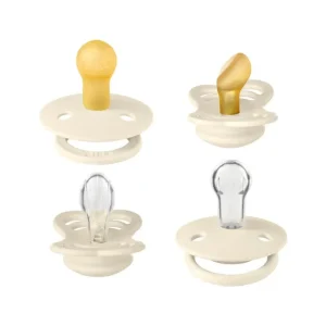 Shop All | BIBS Try-It Mixed Pacifier Collection - Ivory - 4 Pack - CaringForTots - Professional Baby and Children's Products | Caring for Growth, Caring for Every Moment