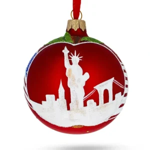 Shop All | Big Apple Affection: I Love New York Blown Glass Ball Christmas Ornament 3.25 Inches - CaringForTots - Professional Baby and Children's Products | Caring for Growth, Caring for Every Moment