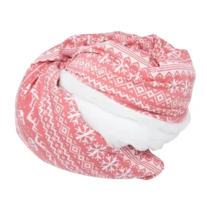 Shop All | Big Kid Fur Blanket - Fair Isle Ski Pink - CaringForTots - Professional Baby and Children's Products | Caring for Growth, Caring for Every Moment