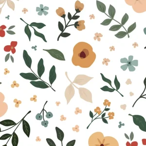 Shop All | Bloem - Sample Wallpaper, Floral Silhouettes - CaringForTots - Professional Baby and Children's Products | Caring for Growth, Caring for Every Moment