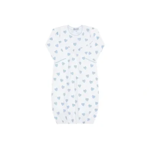 Shop All | Blue Heart Print Gown - CaringForTots - Professional Baby and Children's Products | Caring for Growth, Caring for Every Moment