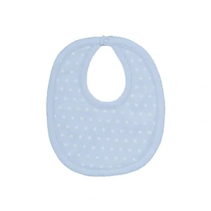 Shop All | Blue Polka Dots Baby Bib - CaringForTots - Professional Baby and Children's Products | Caring for Growth, Caring for Every Moment