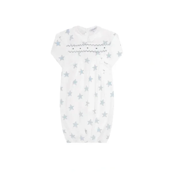 Shop All | Blue Stars Print Gown - CaringForTots - Professional Baby and Children's Products | Caring for Growth, Caring for Every Moment