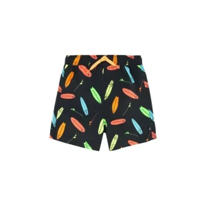 Shop All | Boardshort Above The Knee Black Printed Multicolor Surf - CaringForTots - Professional Baby and Children's Products | Caring for Growth, Caring for Every Moment