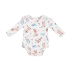 Shop All | Bodysuit - Cowboy Boots - Pink - CaringForTots - Professional Baby and Children's Products | Caring for Growth, Caring for Every Moment