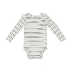 Shop All | Bodysuit - Modal Rib Stripe - Desert Sage - CaringForTots - Professional Baby and Children's Products | Caring for Growth, Caring for Every Moment