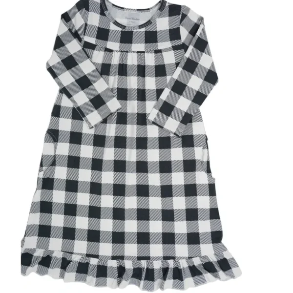 Shop All | Boho Dress - Buffalo Plaid Black - CaringForTots - Professional Baby and Children's Products | Caring for Growth, Caring for Every Moment