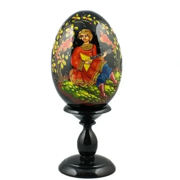 Shop All | Boy Playing Music Collectible Wooden Easter Egg 6.25 Inches - CaringForTots - Professional Baby and Children's Products | Caring for Growth, Caring for Every Moment