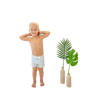Shop All | Boy's Euro Shorts | Blue Checkered - CaringForTots - Professional Baby and Children's Products | Caring for Growth, Caring for Every Moment