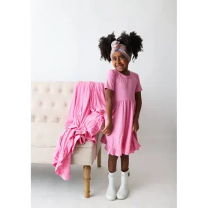 Shop All | Bubblegum Rib Dream Ruffle Dress - CaringForTots - Professional Baby and Children's Products | Caring for Growth, Caring for Every Moment
