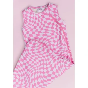 Shop All | Bubblegum Wavey Checkers Dream Sleep Sack - CaringForTots - Professional Baby and Children's Products | Caring for Growth, Caring for Every Moment