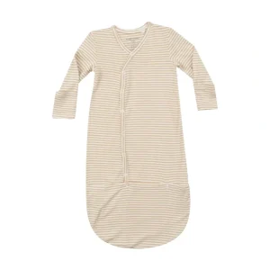 Shop All | Bundle Gown - Beige Stripe - CaringForTots - Professional Baby and Children's Products | Caring for Growth, Caring for Every Moment