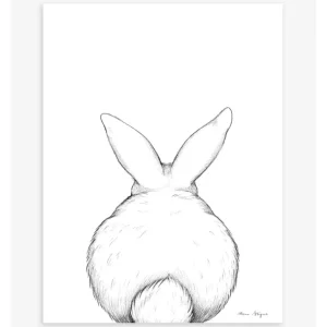 Shop All | Bunny - Children's Poster - Lapin De Dos - CaringForTots - Professional Baby and Children's Products | Caring for Growth, Caring for Every Moment