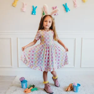 Shop All | Bunny Kisses Dream Ruffle Dress - CaringForTots - Professional Baby and Children's Products | Caring for Growth, Caring for Every Moment