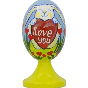 Shop All | Bunny With "i Love You" Valentine Heart Wooden Figurine - CaringForTots - Professional Baby and Children's Products | Caring for Growth, Caring for Every Moment