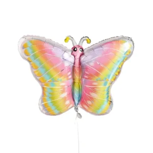 Shop All | Butterfly Balloon - 35" Pastel Foil Balloon - CaringForTots - Professional Baby and Children's Products | Caring for Growth, Caring for Every Moment