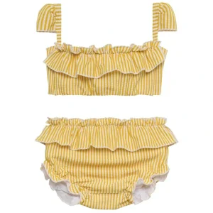 Shop All | Canary Stripe Mini Cabana Bikini Set - CaringForTots - Professional Baby and Children's Products | Caring for Growth, Caring for Every Moment